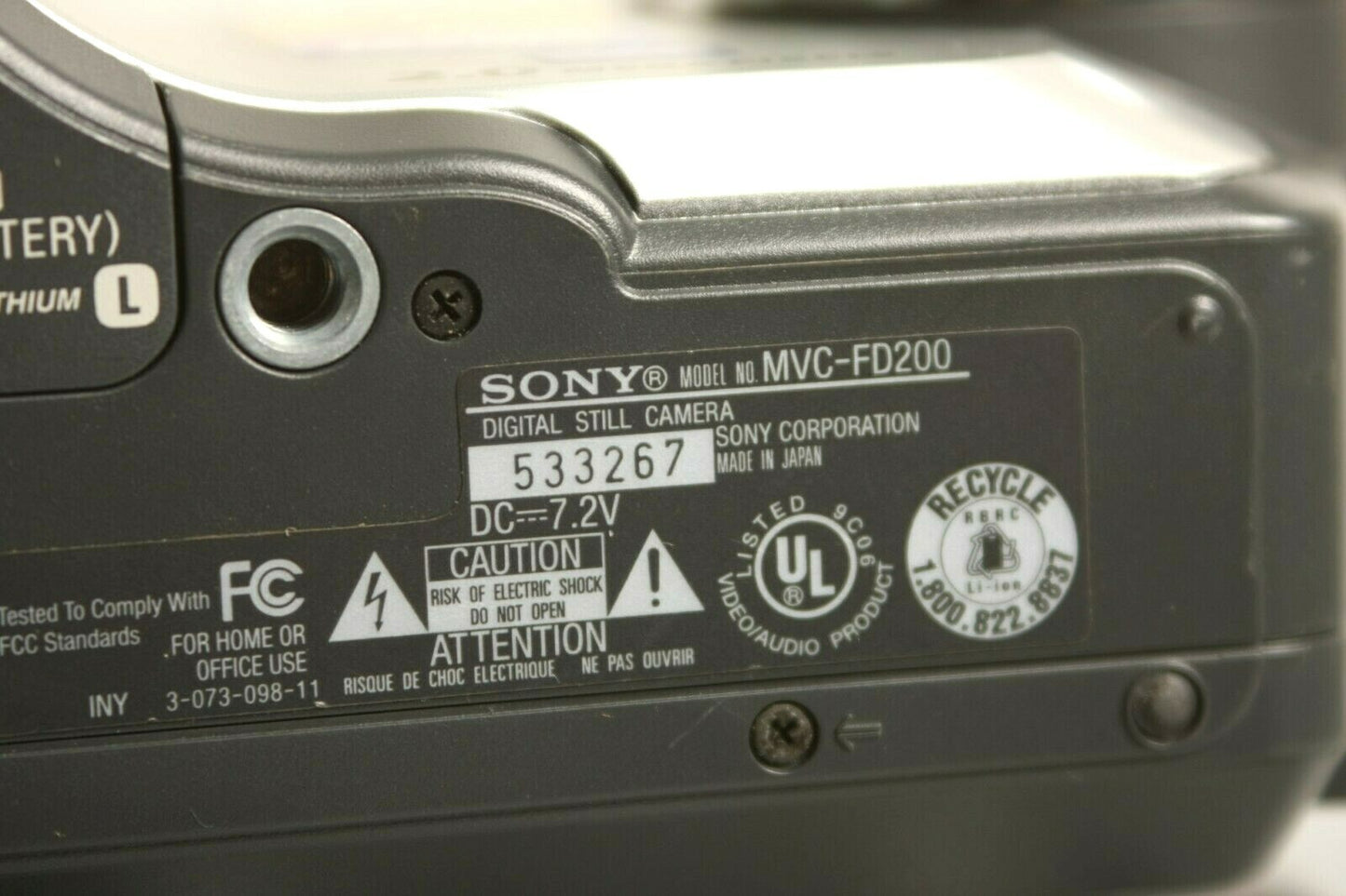 Sony MVC-FD200 FD Mavica Digital Cameras - Set of 2 PARTS