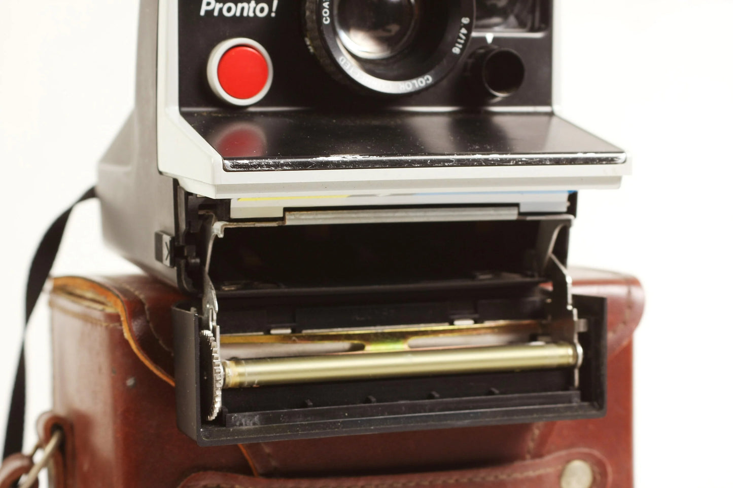 Polaroid Pronto Instant Camera with Leather Case