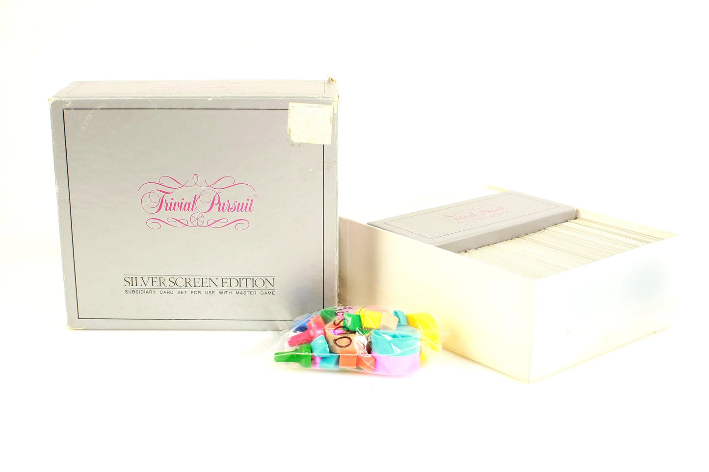 Trivial Pursuit Game Card Set with Replacement Game Pieces - Silver Screen Edition