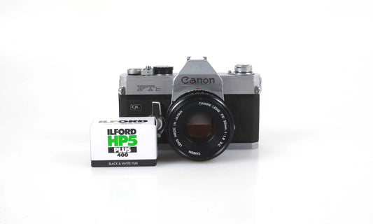 Canon FTb 35mm Film Camera Student Bundle with 50mm Lens