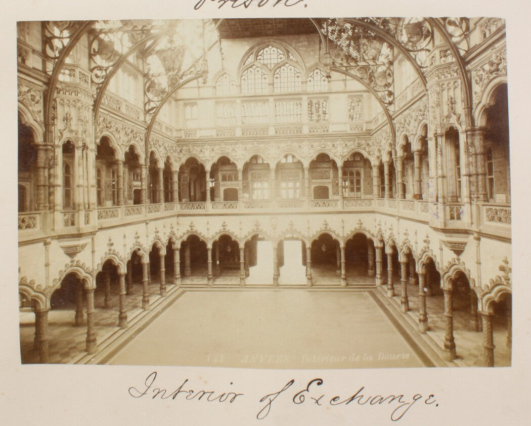 Vintage Antwerp Belgium Interior of Exchange 8x10 Reprint Wall Art European