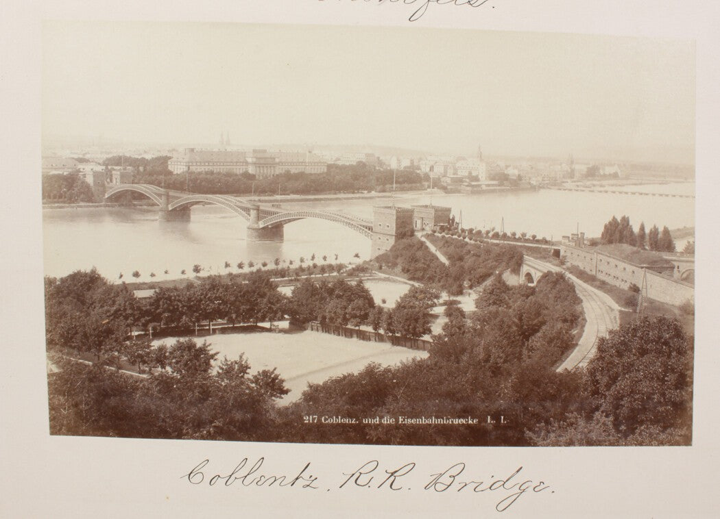 Vintage Koblenz R.R. Bridge Over the Rhine 8x10 Photo Print - Wall Art, Railroad