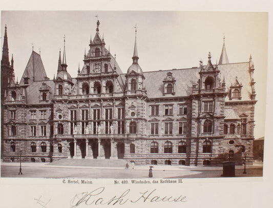 Vintage Rathaus Wiesbaden Germany Architectural Photo 8x10 Print City Hall Wall