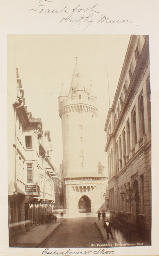 Vintage Frankfurt Eschenheimer Tor 8x10 Photo Print, Germany Cityscape Wall Art,