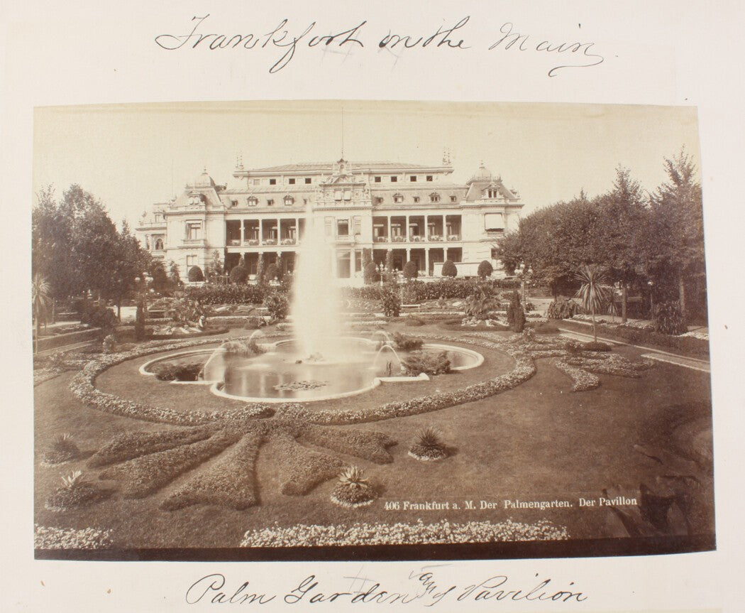 Vintage 8x10 Frankfurt on the Main Pavilion Garden Fountain Germany photo