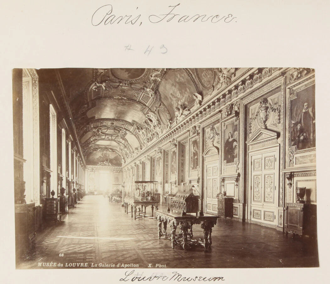 LOUVRE MUSEUM INTERIOR. PARIS, FRANCE. 8x10 reprint
