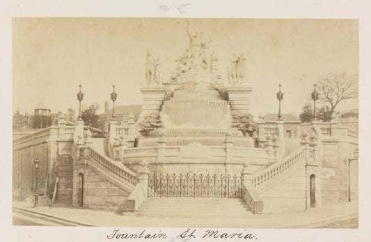 Vintage St Maria Fountain France 8x10 Photo Print - Image-Only Reproduction,