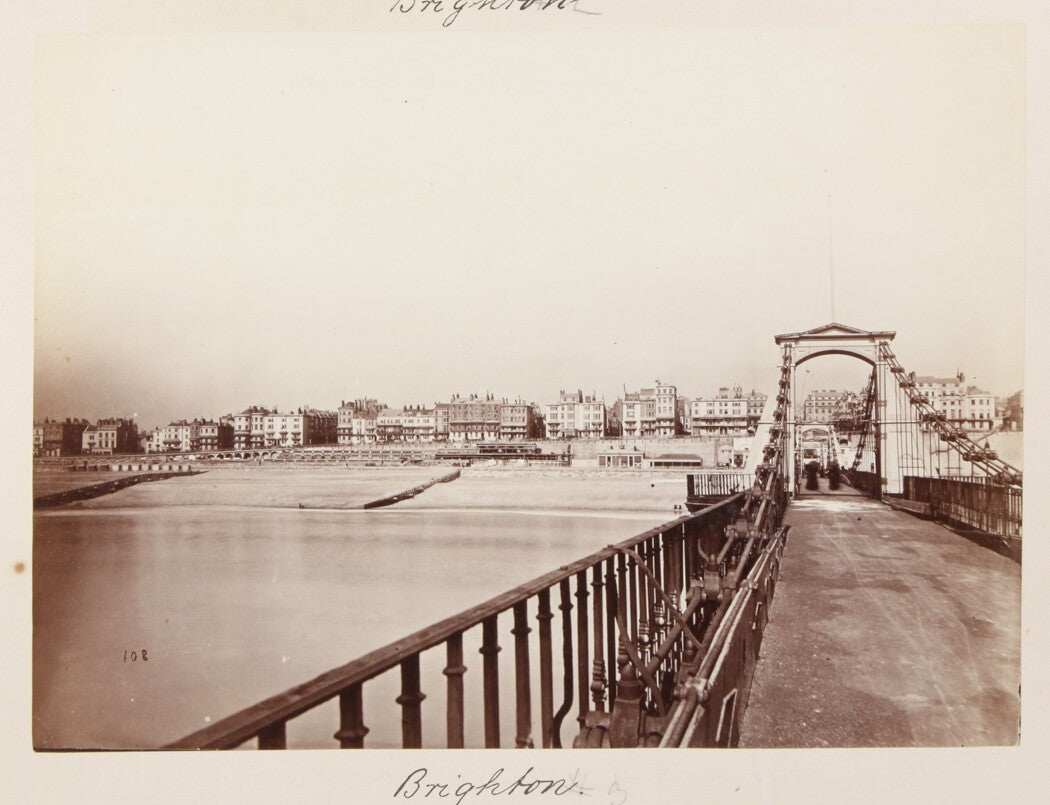 Vintage Brighton Seaside Bridge Photo 8x10 Print - Brighton England Seafront
