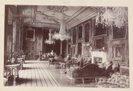 Vintage Vandykes Room Windsor Castle Photo Print Reprint 8x10, London England,