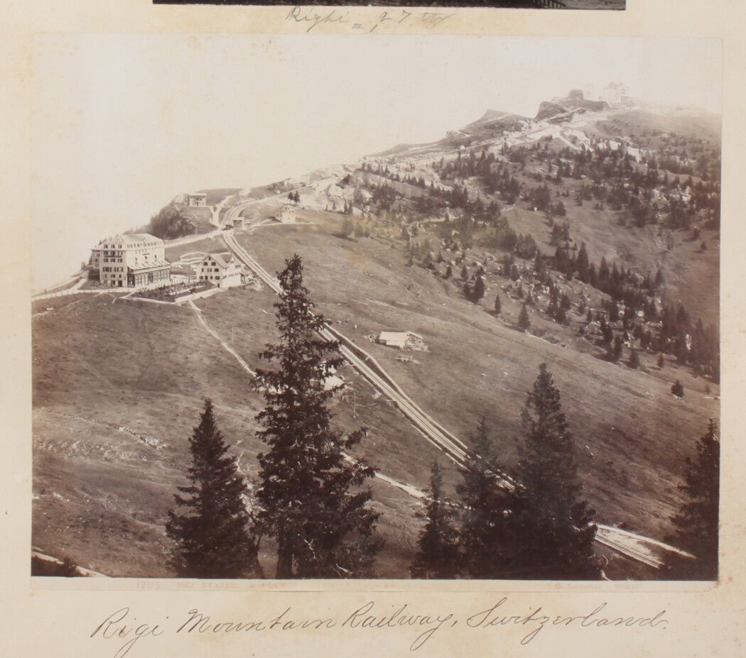 Vintage 8x10 Photo Print: Railways & Hotel, Rigi Mountain, Switzerland - Alpine