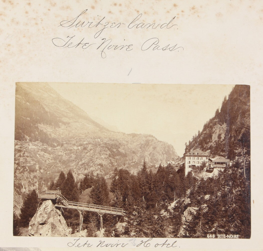 Vintage 8x10 Photo Print: Tete Noire Hotel, Tete Pass, Switzerland - Travel Wall