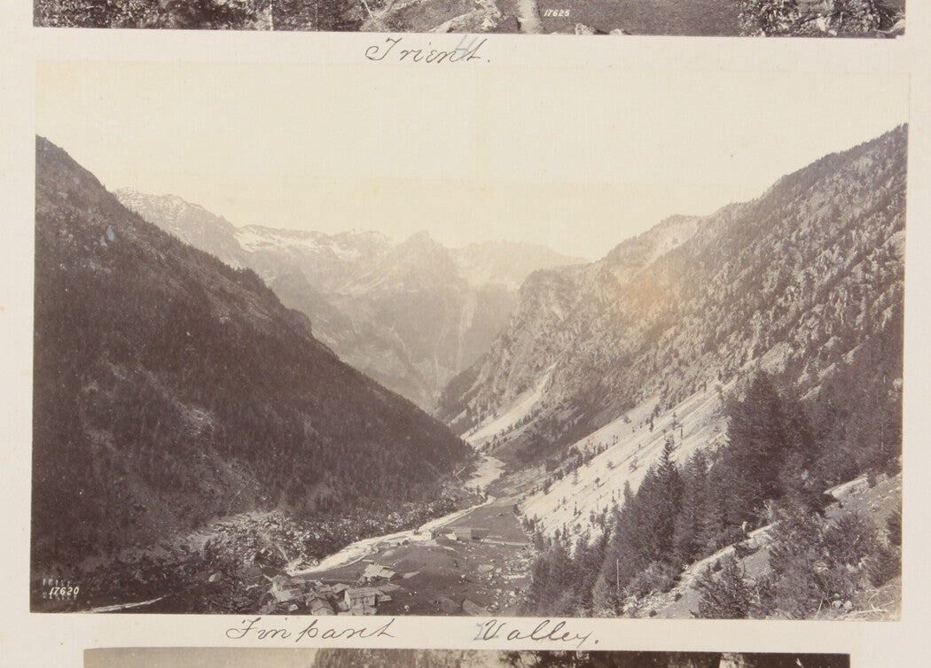 Vintage 8x10 Mountain Valley Switzerland Photo Print - Scenic Swiss Landscape