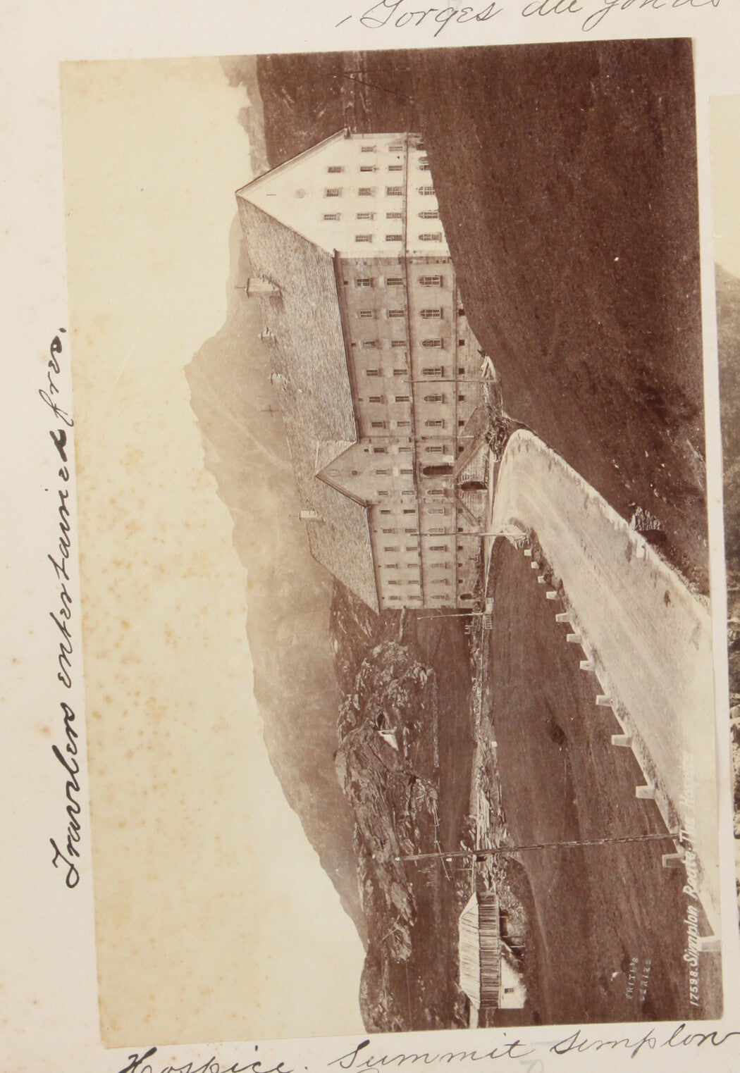Vintage 8x10 Reprint Photo: Simplon Pass Switzerland Hotel Scene - Alpine Travel