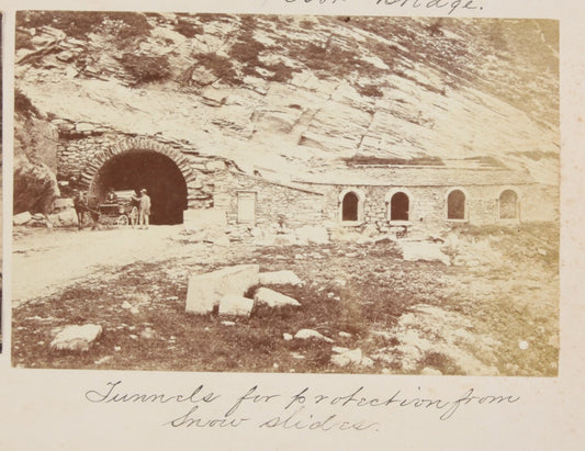 Vintage Switzerland Alpine Tunnel Photo Print 8x10 Archival, Avalanche