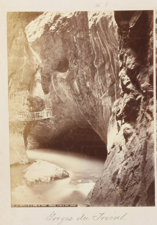 Vintage-Style Trient Gorge Switzerland 8x10 Photo Print - Archival Paper,