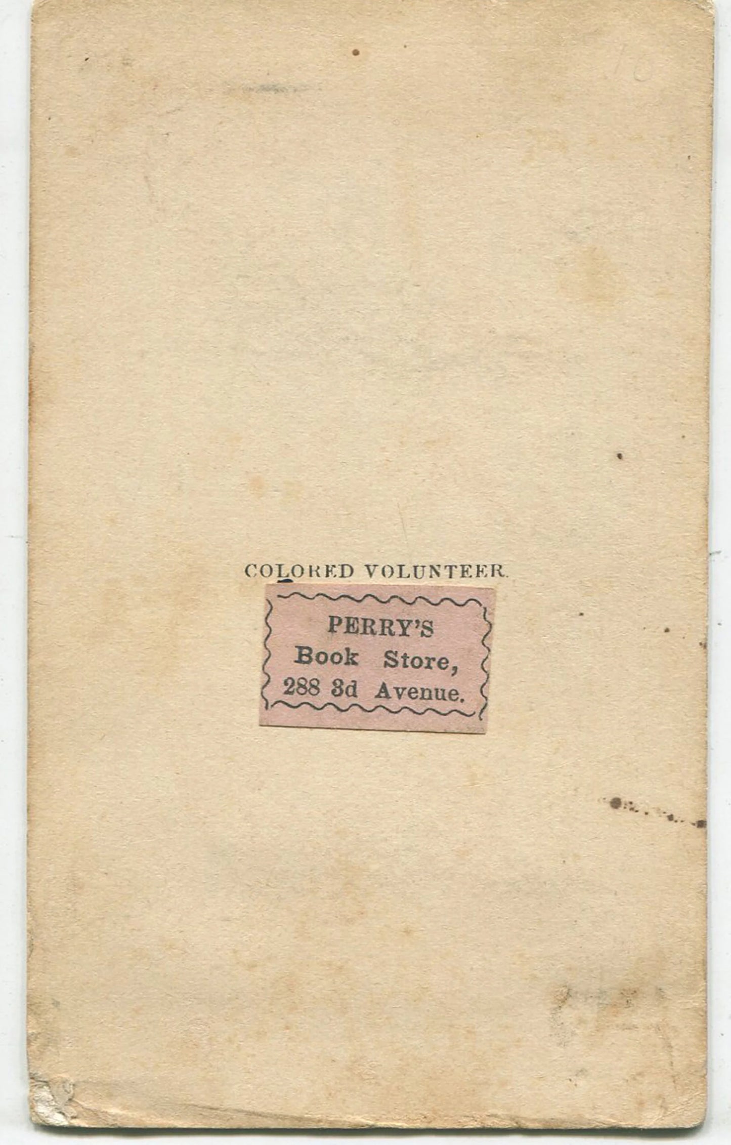 CDV ARTWORK OF AFRICAN AMERICAN CHILD PLAYING SOLDIER