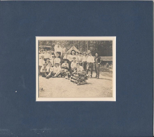 1904 PHOTO OF BOYS IN BAND CAMPING W/ AXE, PIPES,   CIGARS - BIG BEND, TEXAS