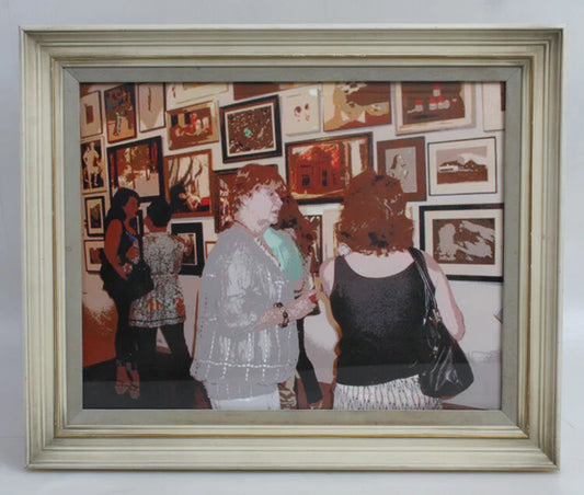 10X14 FRAMED POLARIZED PHOTO OF PEOPLE IN GALLERY
