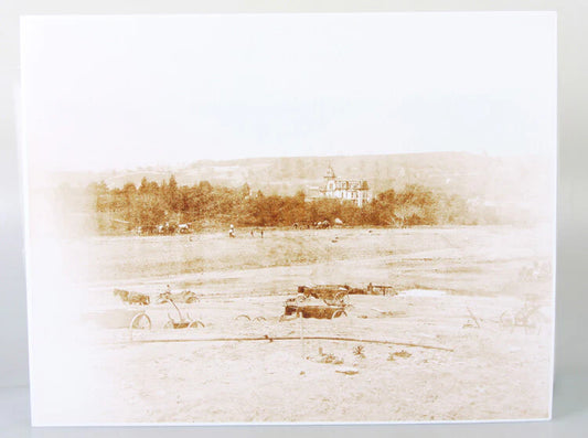11X14 PHOTO OF HIGHLAND PARK RESEVIOR EXCAVATION W/ KINGS ESTATE -PITTSBURGH, PA