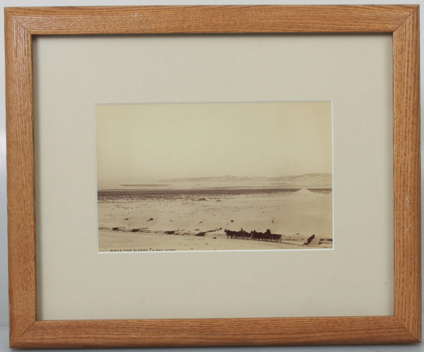 WILLIAM HENRY JACKSON, WAGON IN SIERRA, LA SAL, UTAH. CABINET CARD. 8 X 10 FRAME