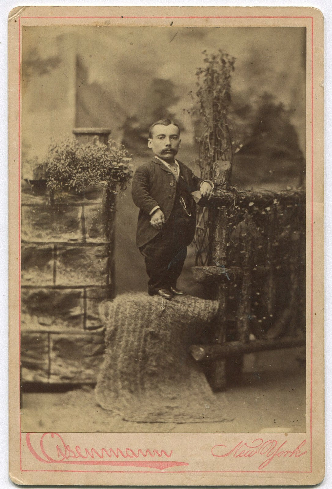 MAJOR RHINEHART, LITTLE PERSON. CABINET CARD. N.Y.
