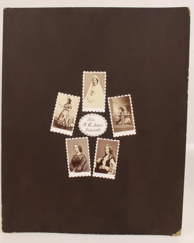 CDV PORTRAITS OF ACTRESS W.G. JONES IN COSTUME BY MATHEW BRADY, SET OF 5