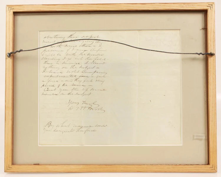 CIVIL WAR DOCUMENT, WILLIAM BROOKS, MONONGAHALA, PA, 1864 - FRAMED