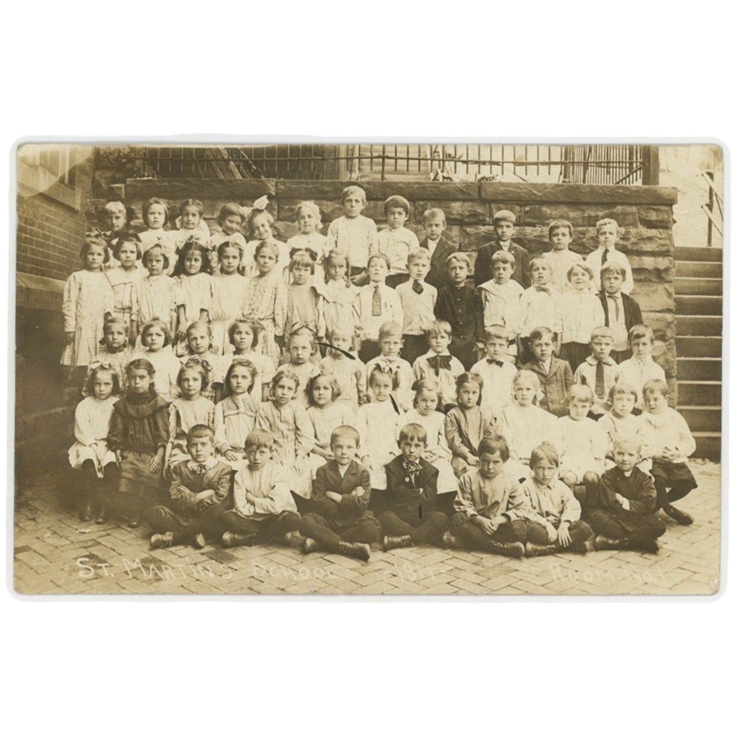 Vintage 1914 School Photos - Set of 2, Black & White Classroom Era Prints,