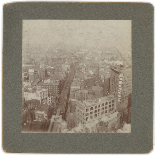 Vintage photo of New York Pulitzer Building - early photograph, square-mounted