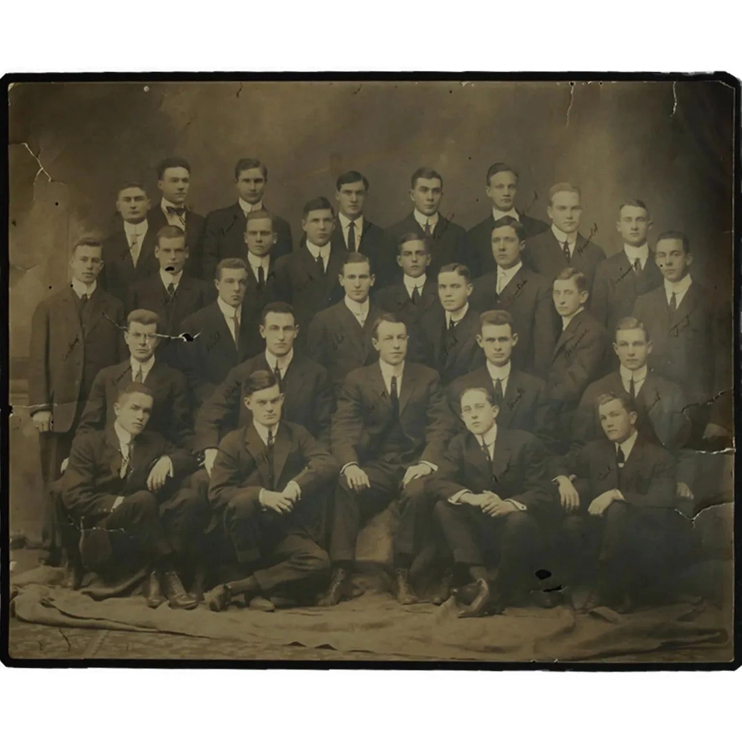 Vintage 1912 1913 Stanford University Fraternity Photo - Delta Sigma Phi Gamma