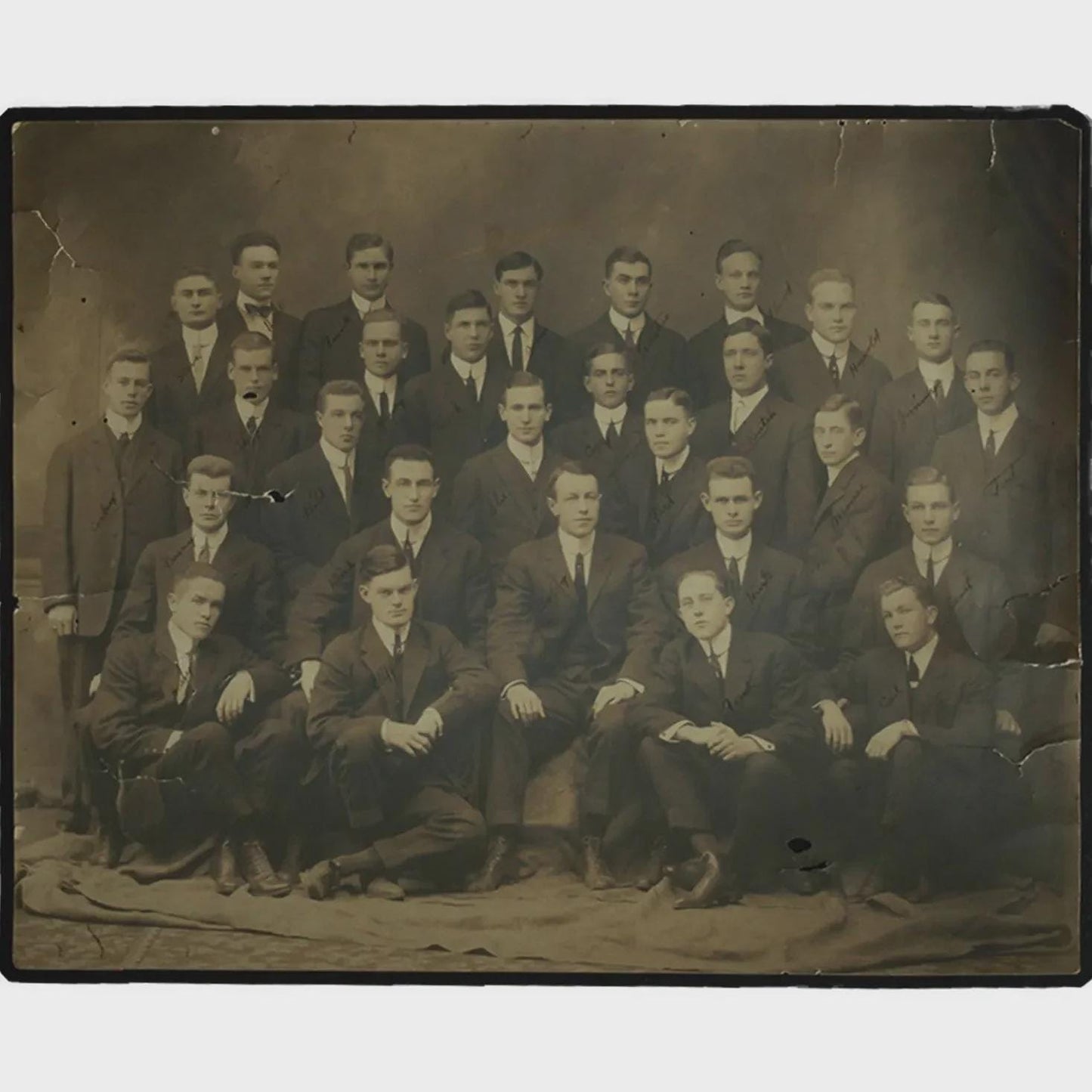 Vintage 1912 1913 Stanford University Fraternity Photo - Delta Sigma Phi Gamma
