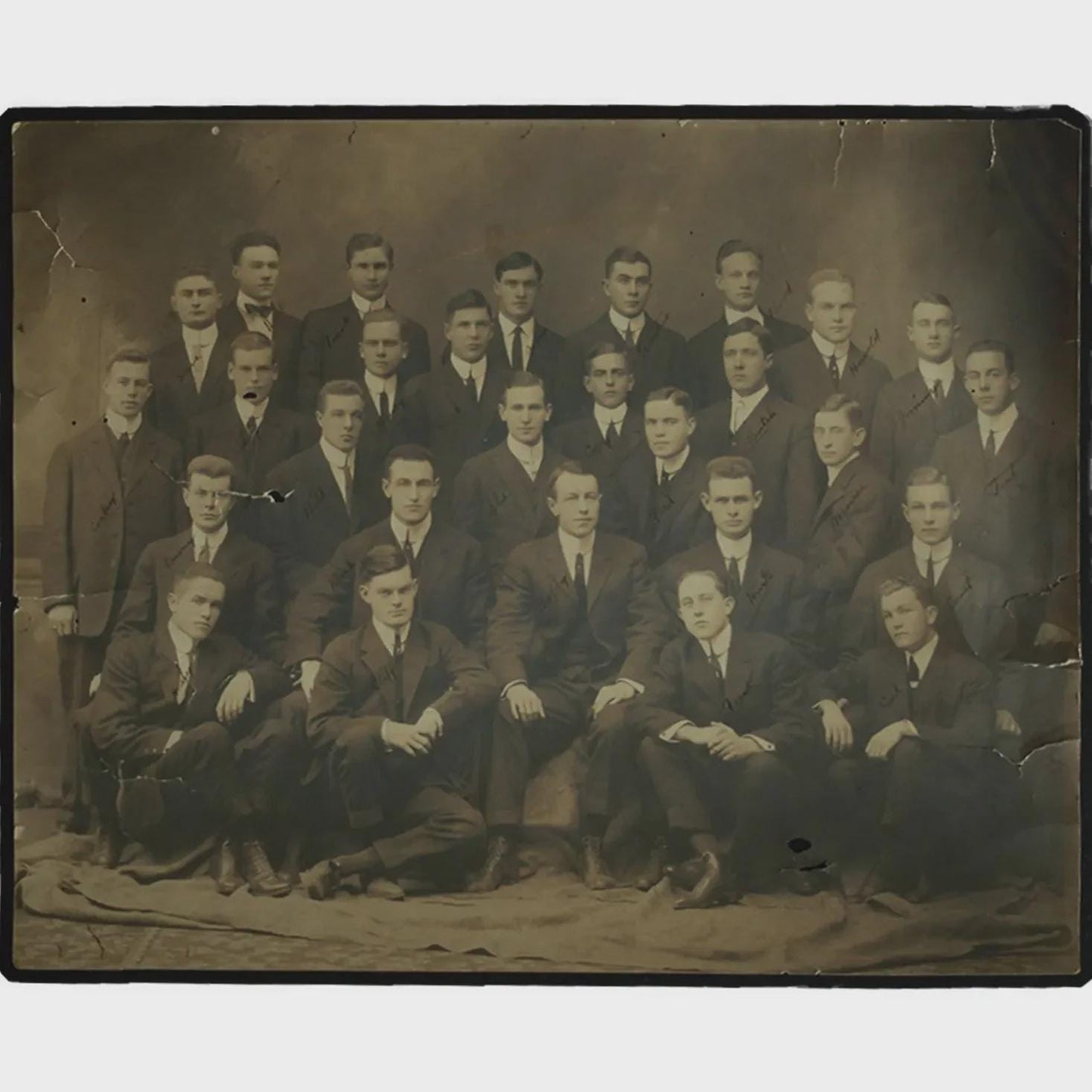 Vintage 1912 1913 Stanford University Fraternity Photo - Delta Sigma Phi Gamma