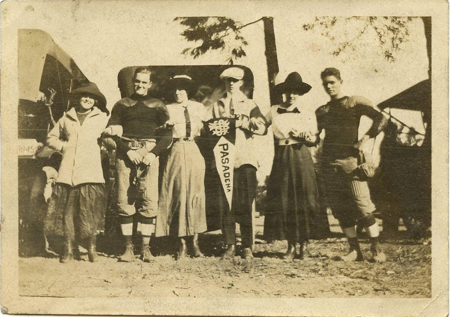 1920s Vintage Photo Pasadena California Early Football Players