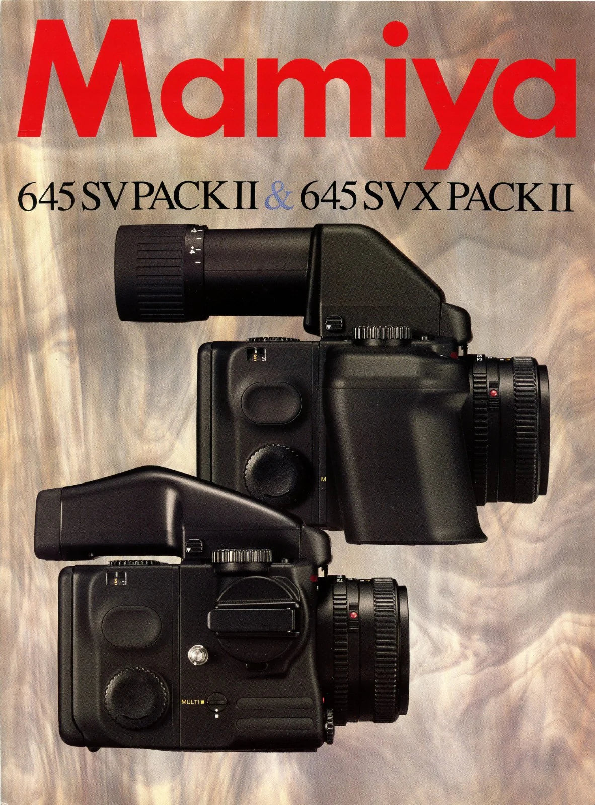 Original Brochure for Mamiya 645 SV Pack II/645 SVX Pack II