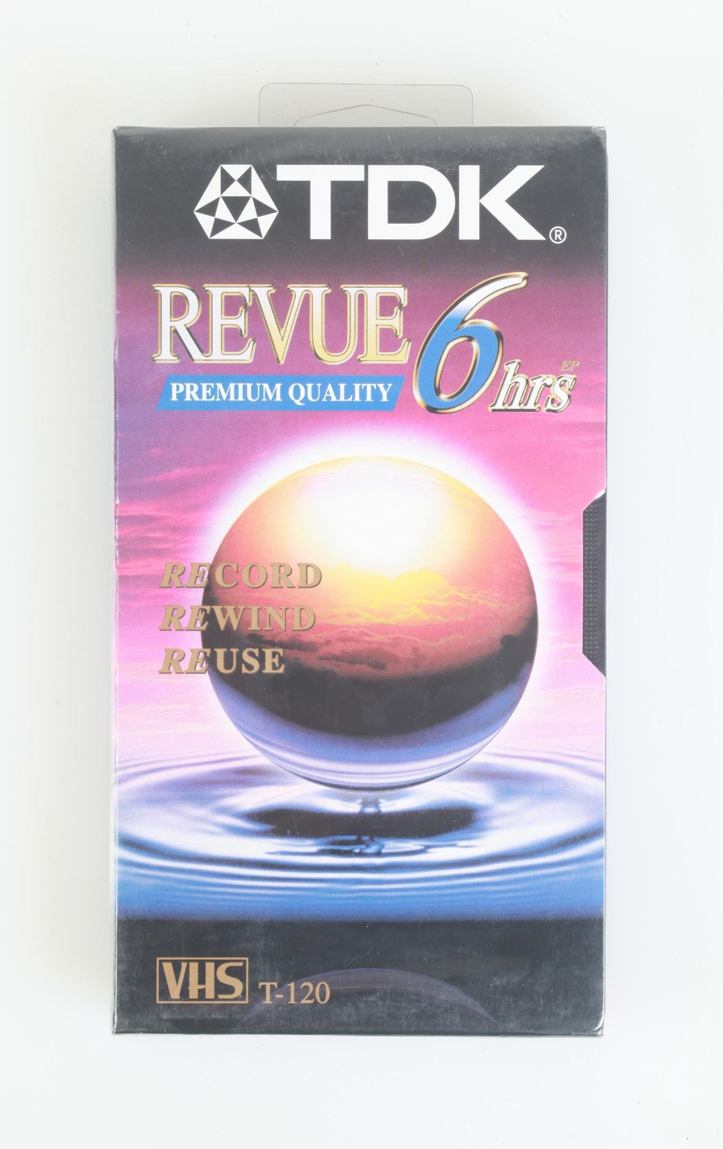 Vintage Sealed TDK Revue T120 VHS Tape 6 Hours