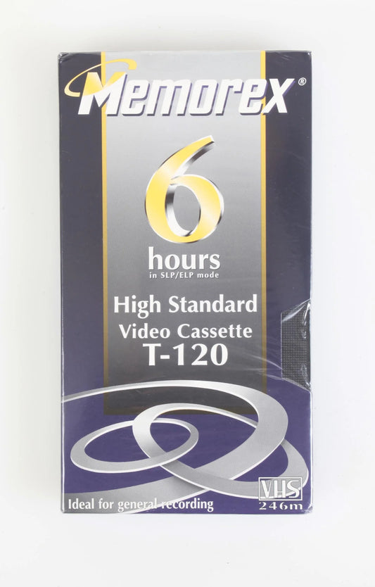 Vintage Sealed Memorex T120 VHS Tape 6 Hours