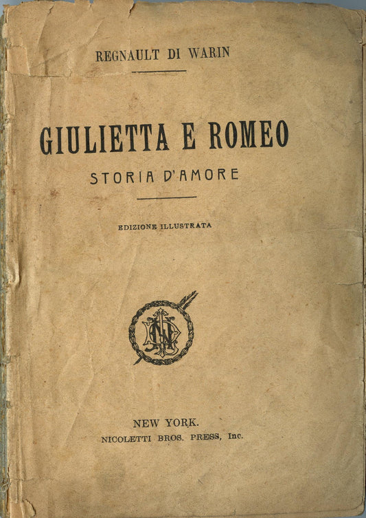 Vintage Italian Romeo and Juliet Play Script
