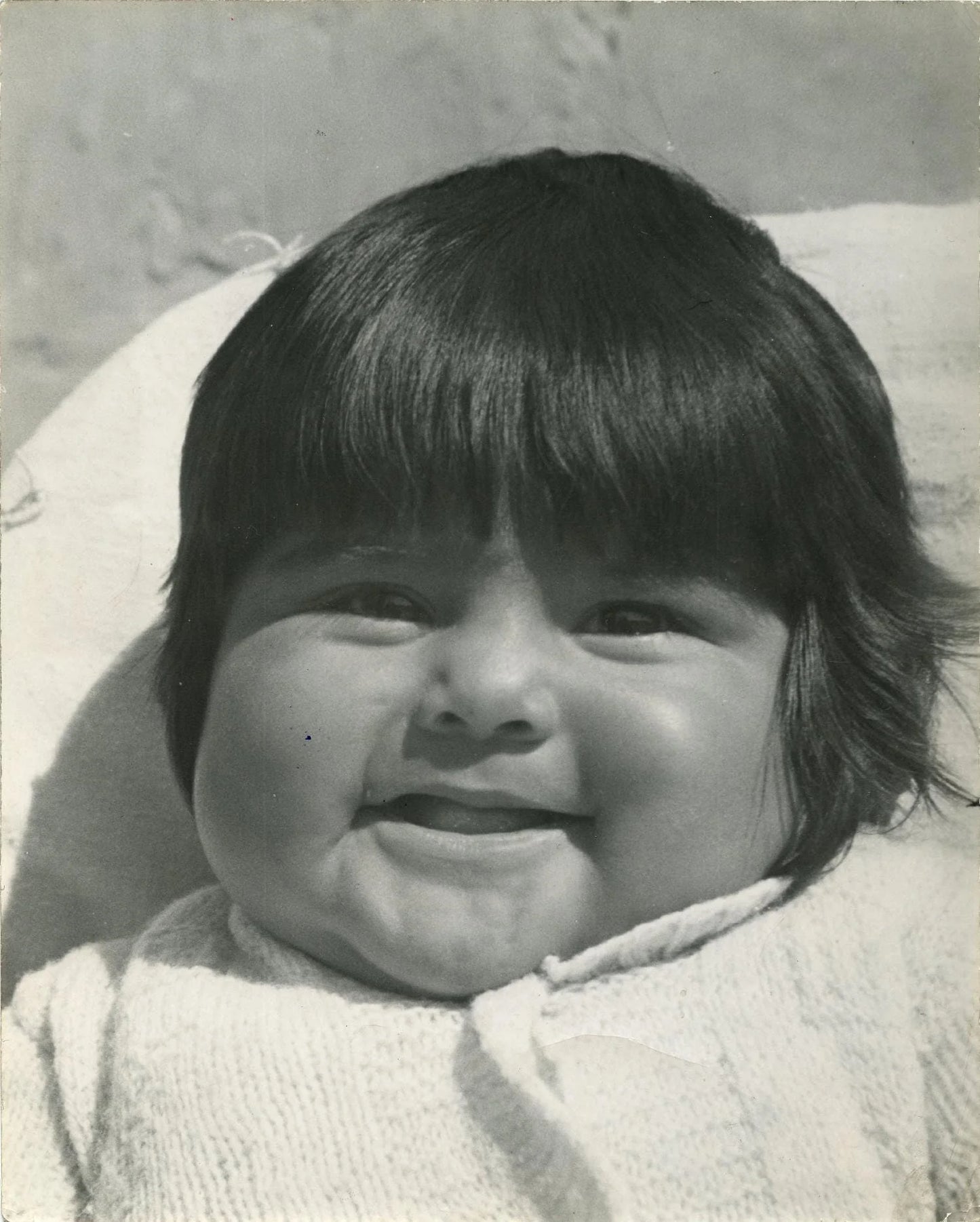 Vintage 1946 Silver Photo Maricopa Native American Baby Arizona