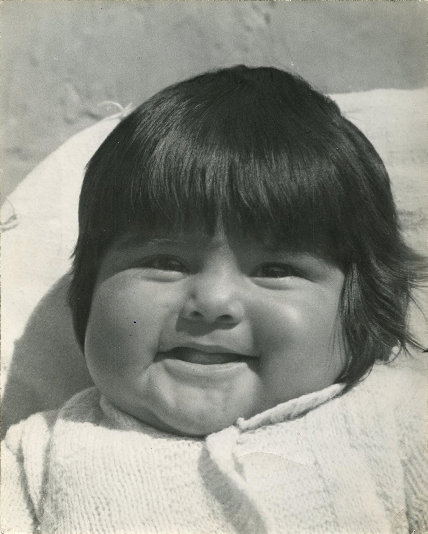 Vintage 1946 Silver Photo Maricopa Native American Baby Arizona