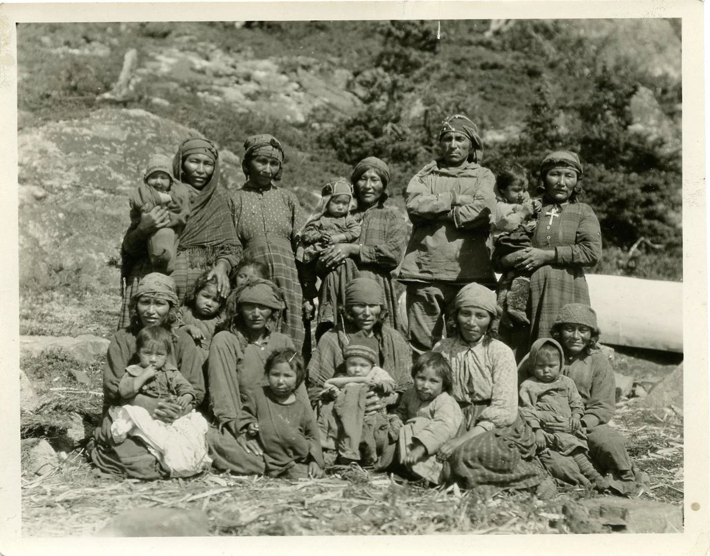 Vintage 1929 Photo Naskapi Innu Indigenous Tribe Subarctic Expedition