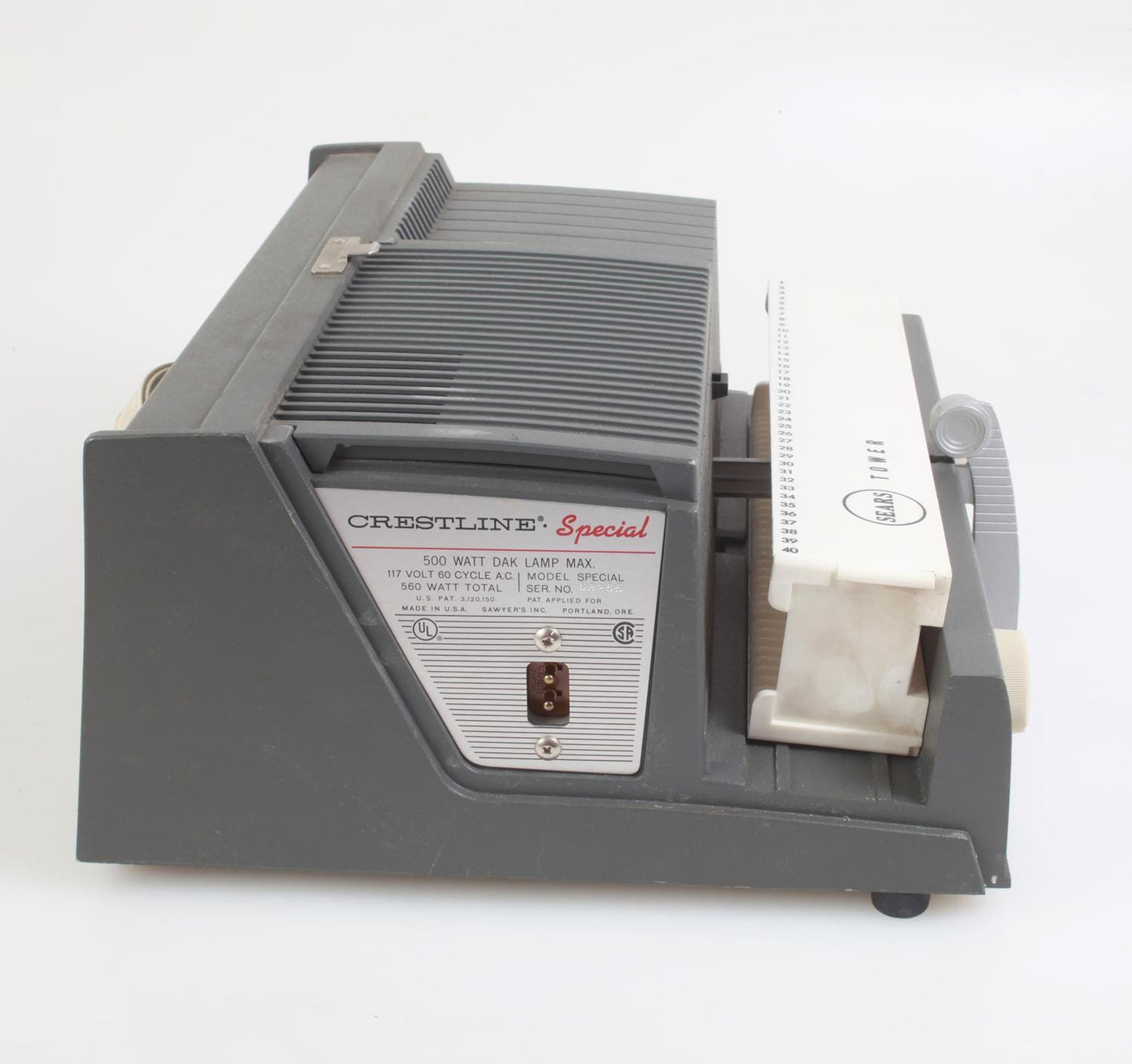 Crestline Special Slide Projector WORKS w/Bulb and Slide Tray