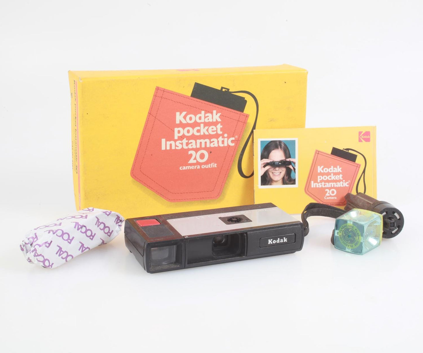 Kodak Pocket Instamatic 20 Vintage 110 Film Camera in Box w/Film