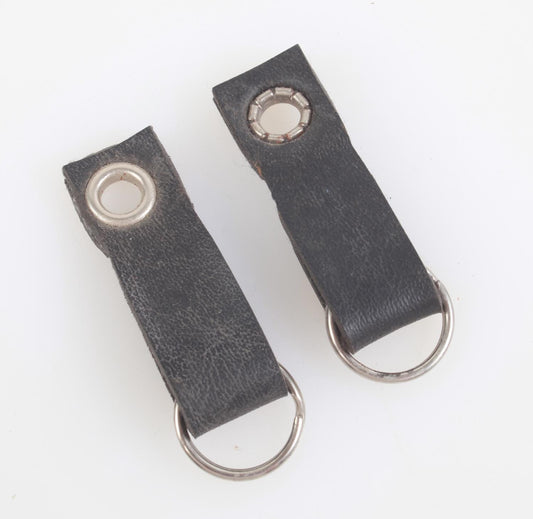 Pair of Black Leather Camera Strap Protectors