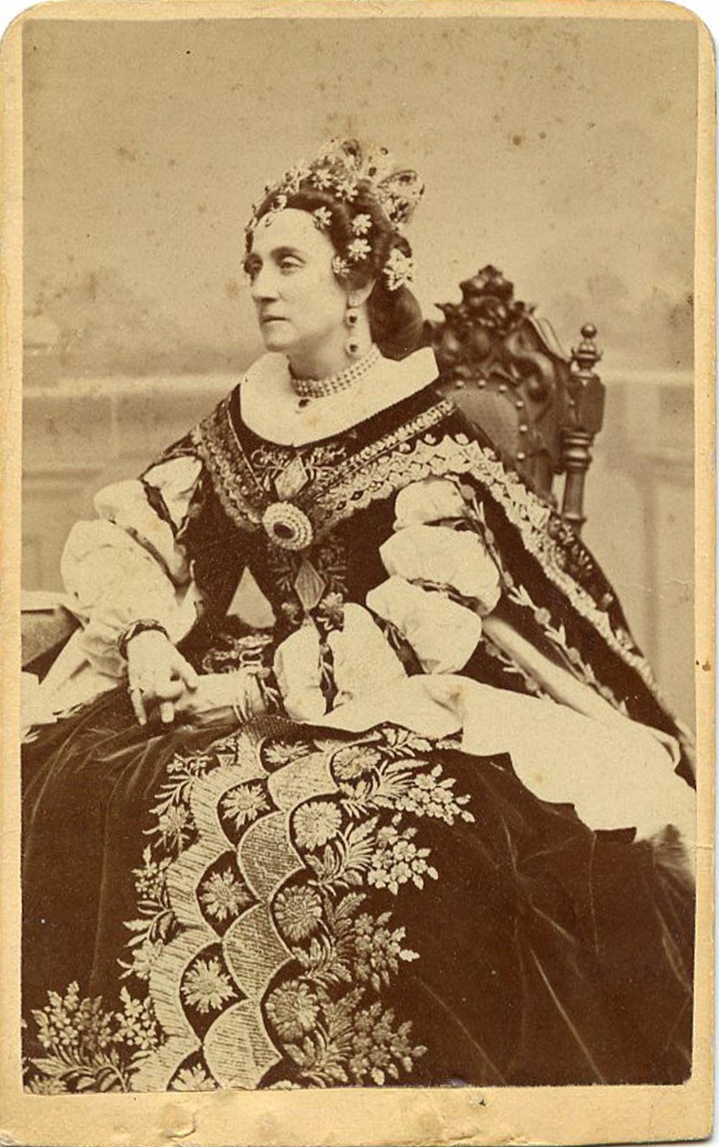 Vintage CDV Adelaide Ristori Italian Actress by Gurney
