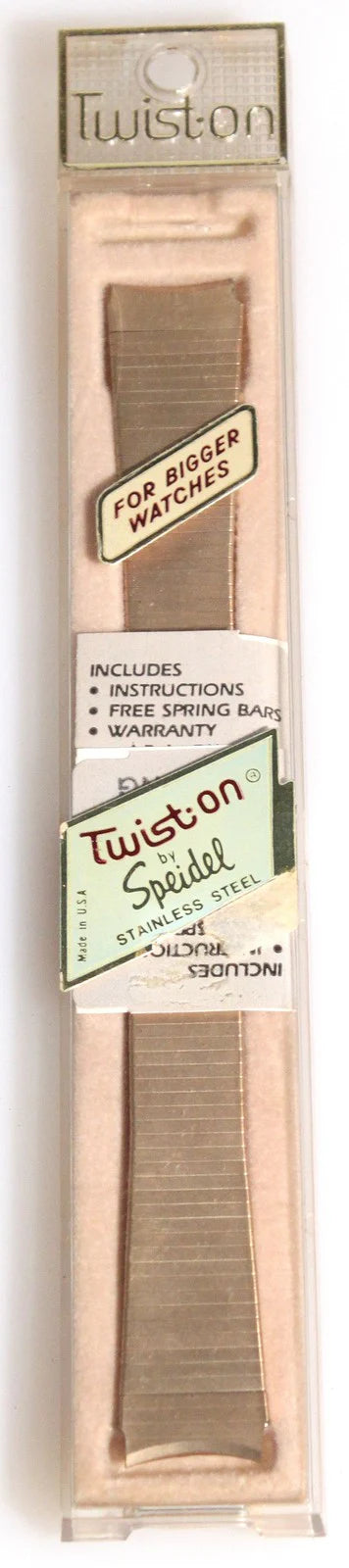 TWIST-ON BY SPEIDEL STAINLESS STEEL GOLD COLORED WATCH BAND