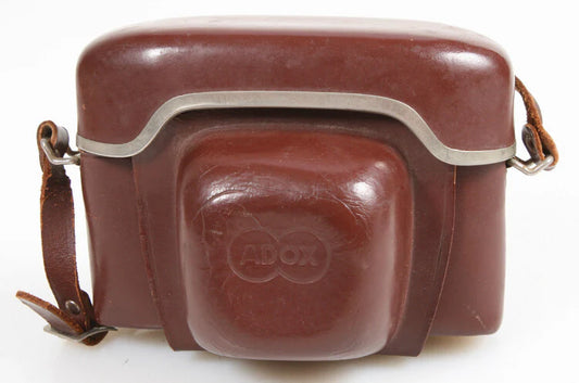 VINTAGE FITTED CAMERA CASE BROWN W/STRAP