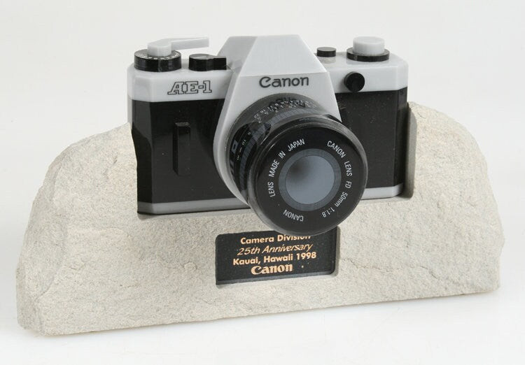 Canon 25TH Anniversary Kauai Hawaii 1998 AE1 Replica on Stone Limited Prod. RARE