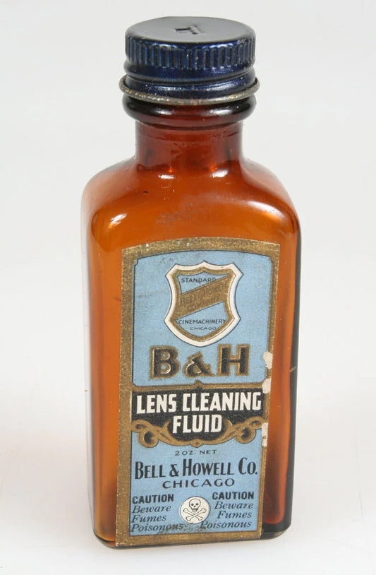Bell & Howell Lens Cleaning Fluid Vintage Bottle Cine Photography Collectible