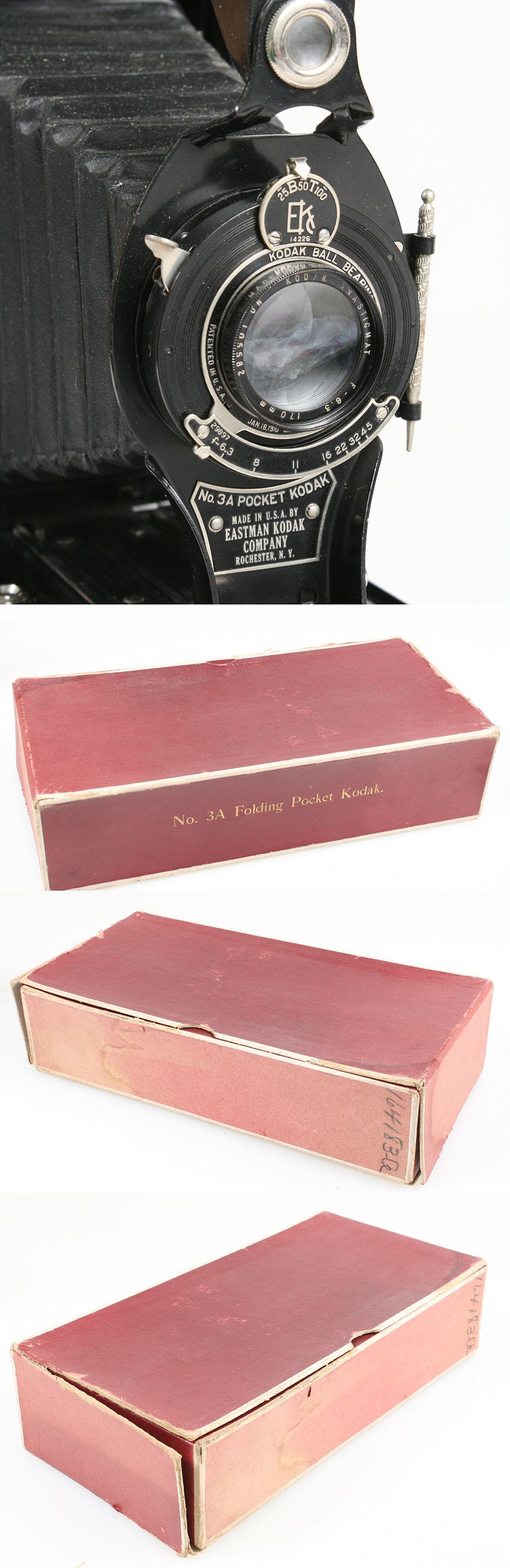 Kodak No 3A Folding Pocket Camera in Box