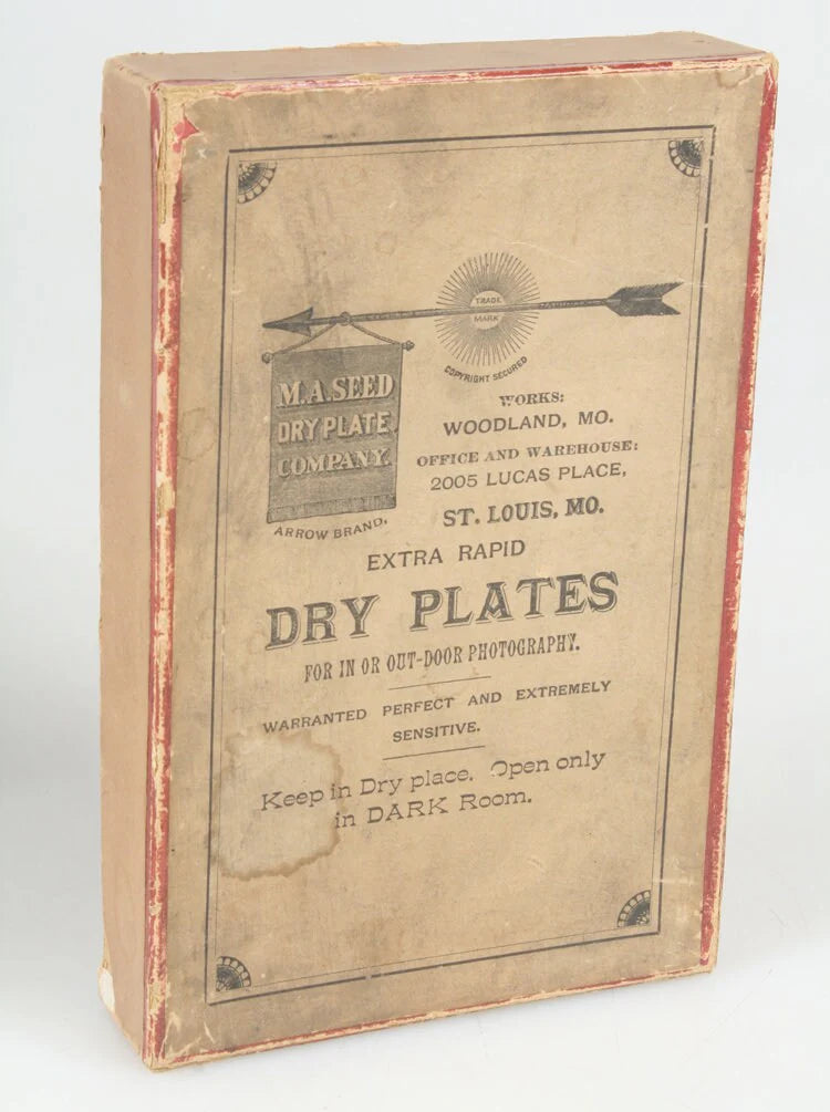 Photographic Dry Plate Box 5x8 M.A. Seeds, Empty Box
